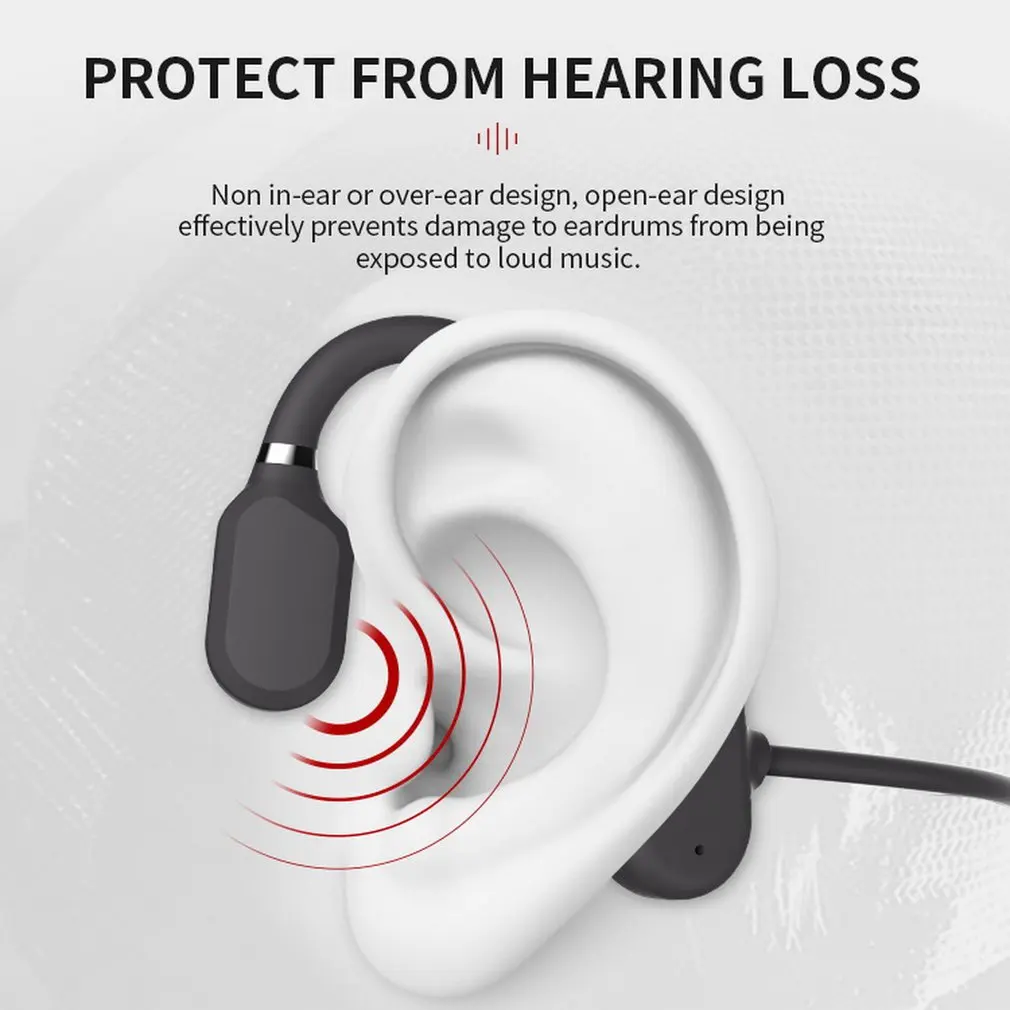 Open Ear Headphone Waterproof IPX6 Bluetooth Wireless Not In ear Ear Hook Comfortable Wearing Light Weight Sports Earphone