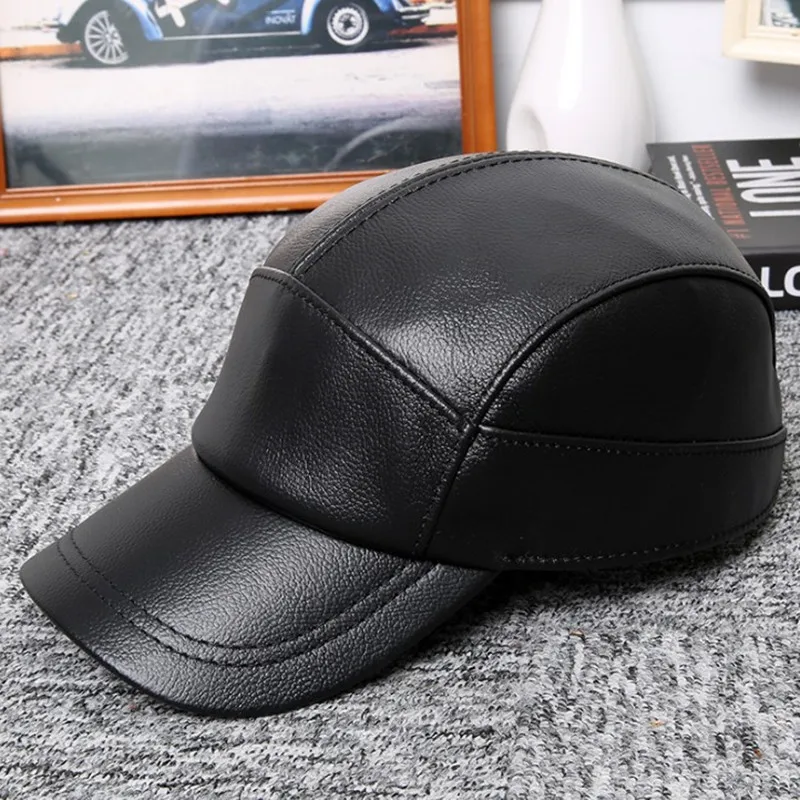 XdanqinX Кепка Snapback новая шляпа из натуральной кожи мужские кожаные бейсболки из воловьей кожи Регулируемая голова Размер взрослый мужская кожаная кепка