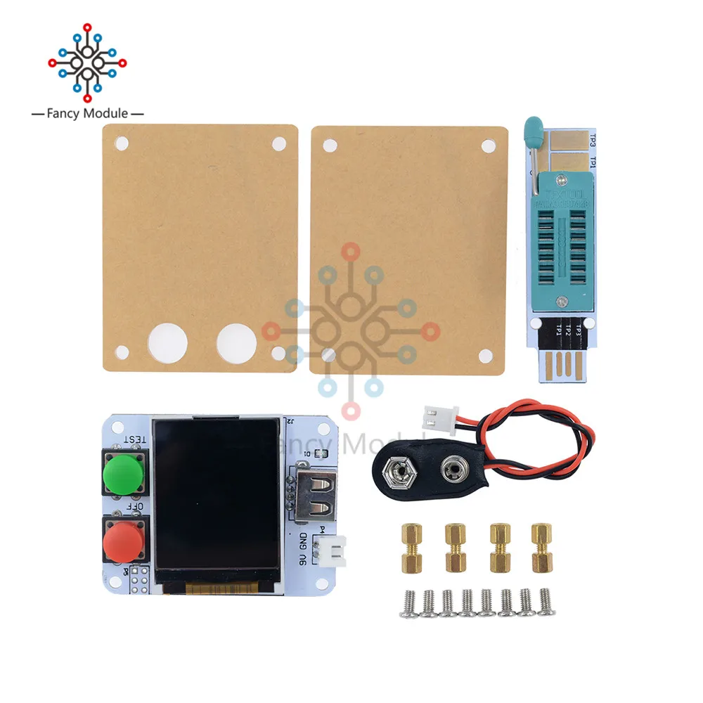 Diymore MK-328P ATmega328 8 МГц цифровой Транзистор тестер Триод Емкость ESR метр 1," ЖК-дисплей DIY наборы с Чехол - Цвет: Solderless