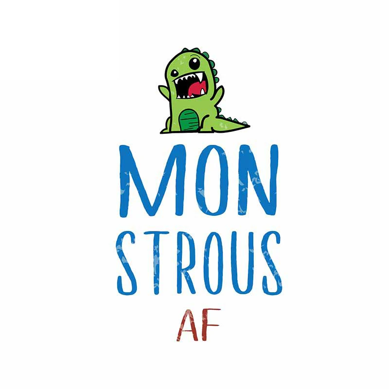 

MONSTROUS AF Cute Car Sticker and Decals Waterproof Vinyl Car Wrap Window Bumper Decor