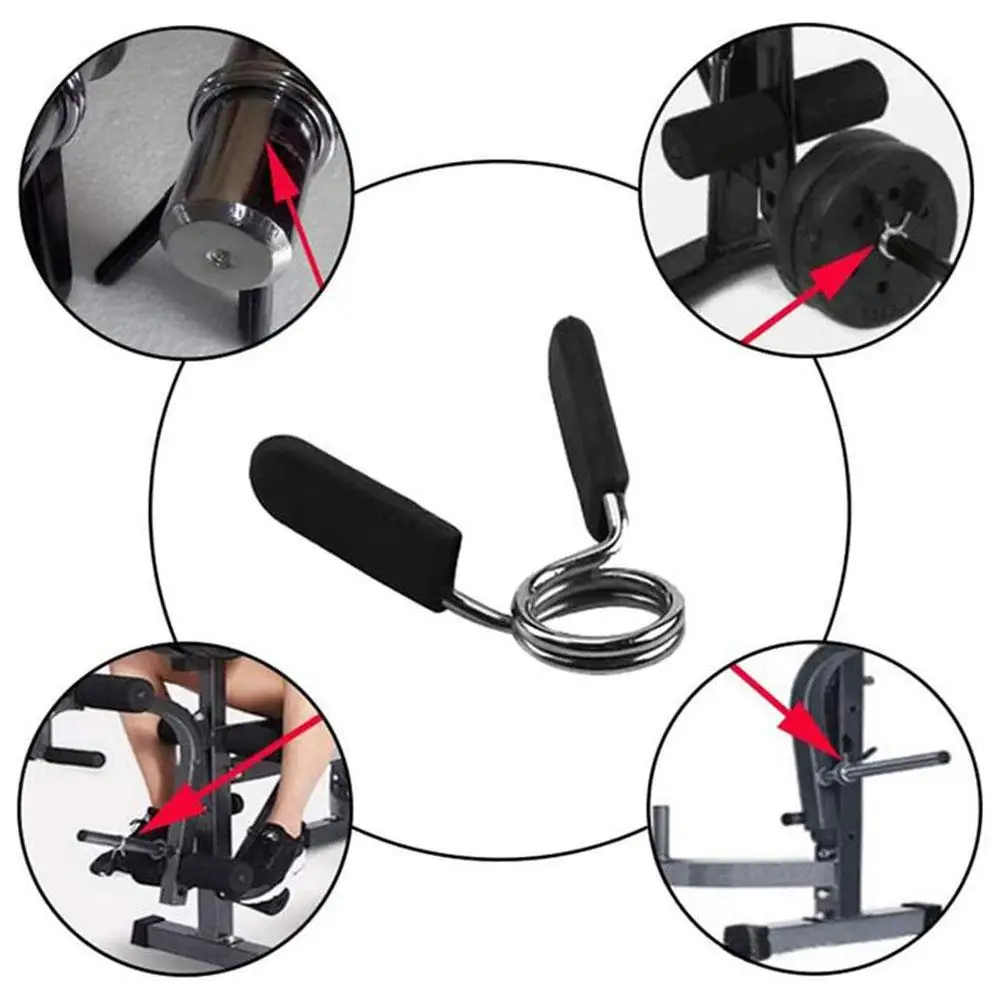 1 Pair Barbell Weight Lifting Bar Dumbbell Lock Clamp Spring Collar Clips Dedicated Spring Clip