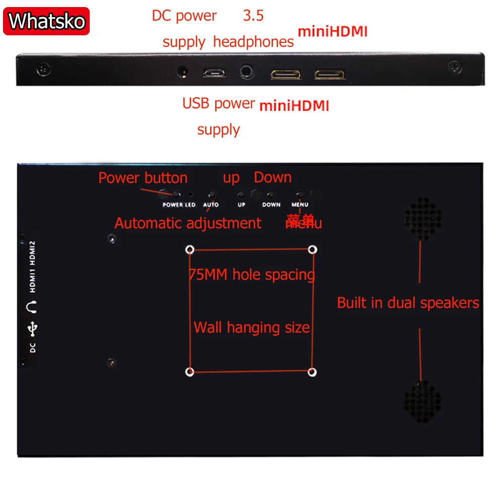  Whatsko portable display 11.6-inch HDMI gaming treasure box PS4 xbox switch mini game console scree