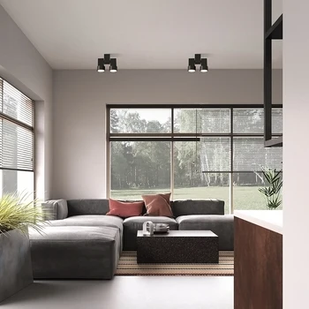 

Indoor led downlight led gu10 180 adjustable double surface mount spotlight white/ black ceiling light