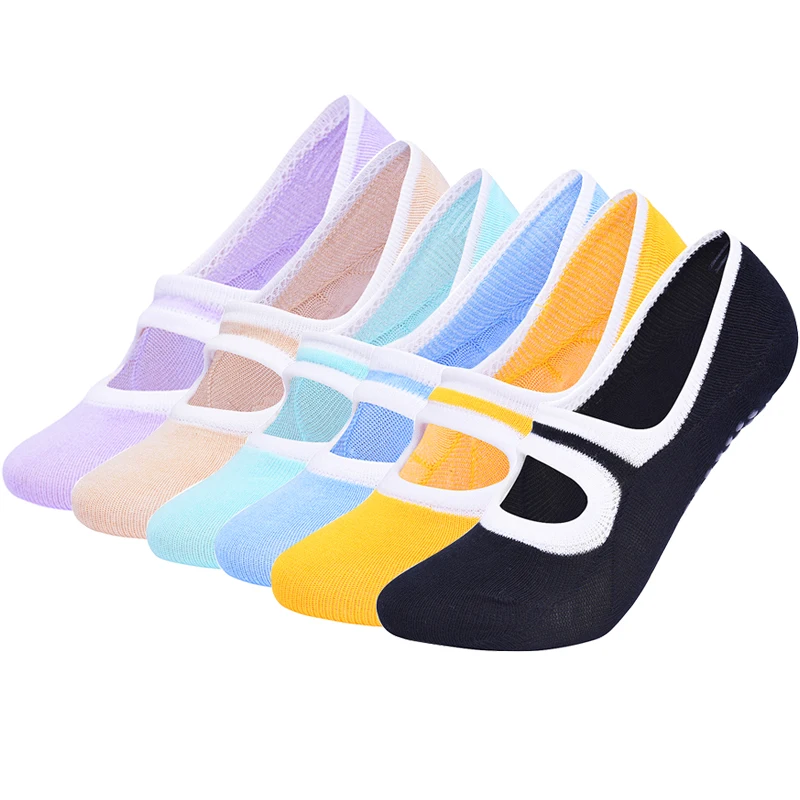 Yoga Socks 7 Color Big Size Women Yoga Socks Silicone Non Slip Pilates Socks Breathable Fitness Ballet Dance Cotton Sports Slippers yoga socks