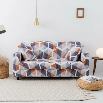 

Elastic Sofa Cover for Living Room Spandex Armchair Cover Magic Printed Flower Couch Cover 1/2/3/4 Seater 4 Size Available