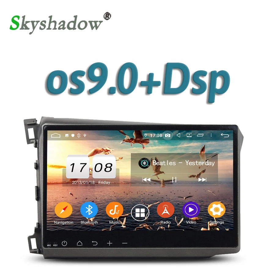 DSP IPS 10 1 &quotTDA7851 Android 4 Гб + 8 ядер 32G автомобильное радио RDS GPS карта wifi Bluetooth 5 0 для Honda