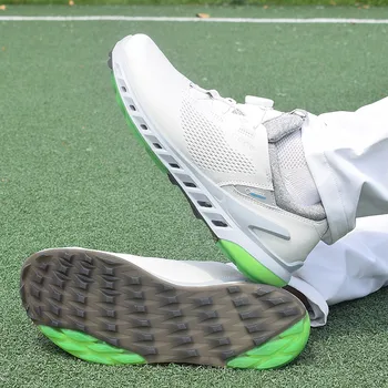 

Genuine Leather Men Golf Shoes Brand Comfortable Golf Sport Trainers Spikeless Golf Shoes Man