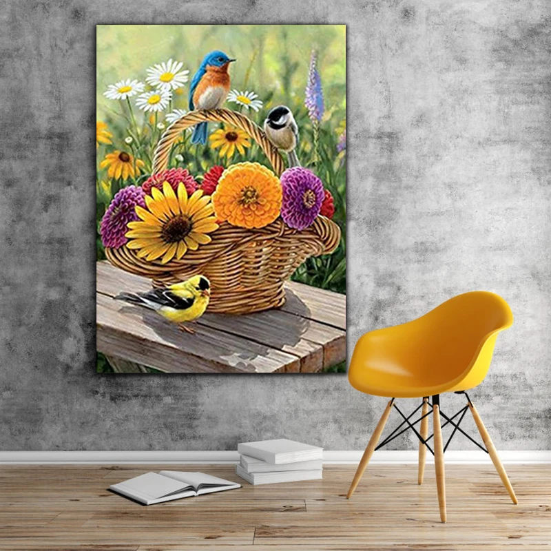 

DIY colorings pictures by numbers with chrysanthemum picture drawing Relief painting by numbers framed Home