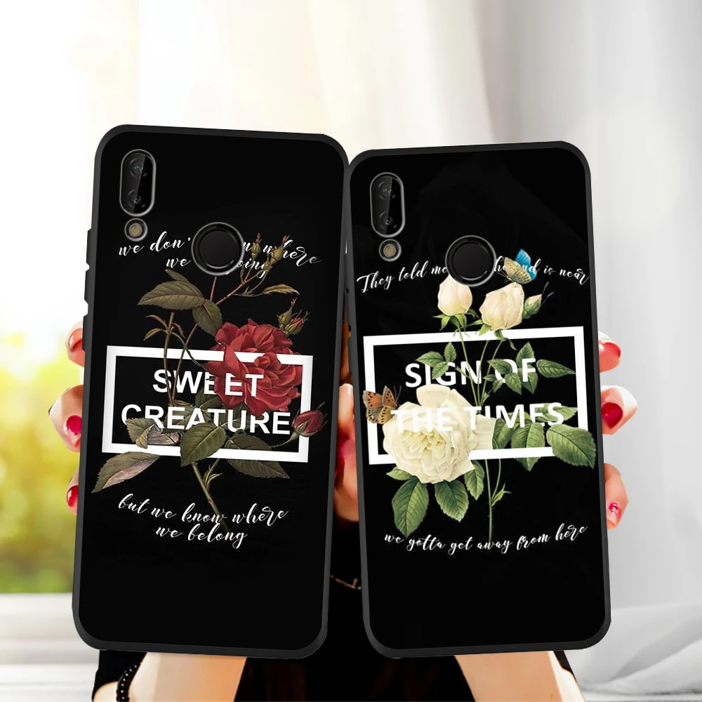 

Harry Styles flower text For Huawei Honor 8 Lite 8X 8C 9X 9 10 Lite 20 Pro V20 10i 20i 8S 8A phone case silicone soft tpu coque