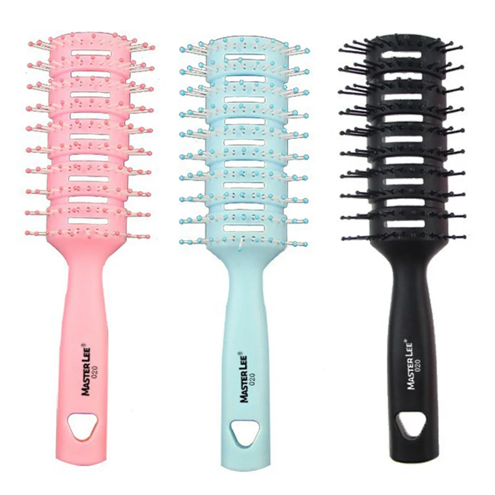 Portable Hollow Anti Static Combs Wet Dry Curly Hair Brush Detangler