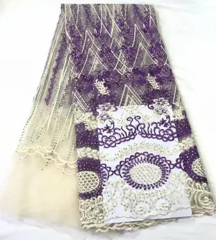 

2019 High Quality Nigerian Lace Fabrics African French Net Lace Fabric Embroidered Tulle Mesh Lace Fabric