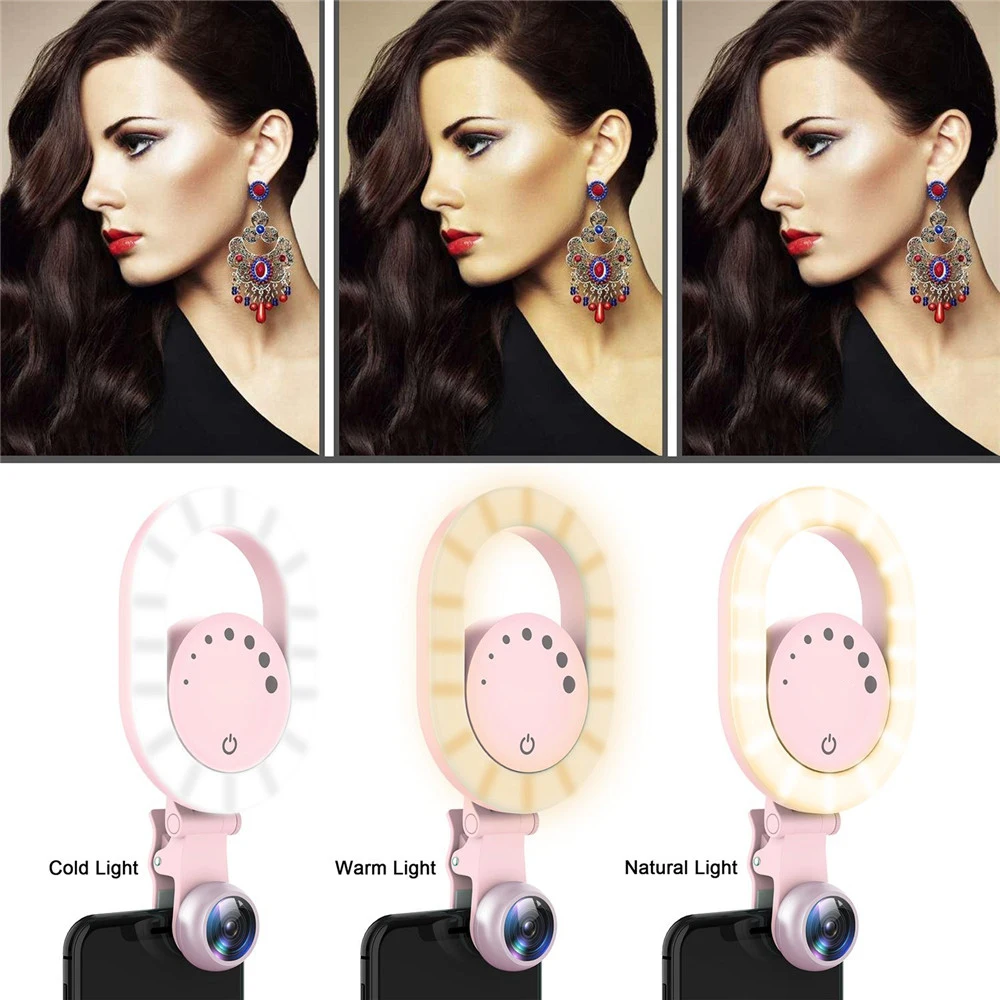 MAMEN Selfie Ring Light фотография освещение светодиодный с регулируемой яркостью для Youtube