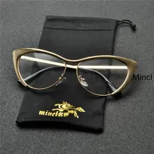 Маленькие очки в круглой оправе, женские и мужские модные прозрачные очки унисекс, металлические кошачьи оптическая оправа для очков FML