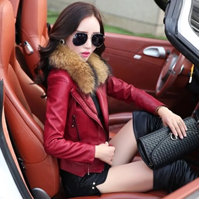 

Autumn Spring Ladies Cloth Fashion Leather Jacket Women Casual Coat Motorcycle Jacket Leather Clothing Women WJF014
