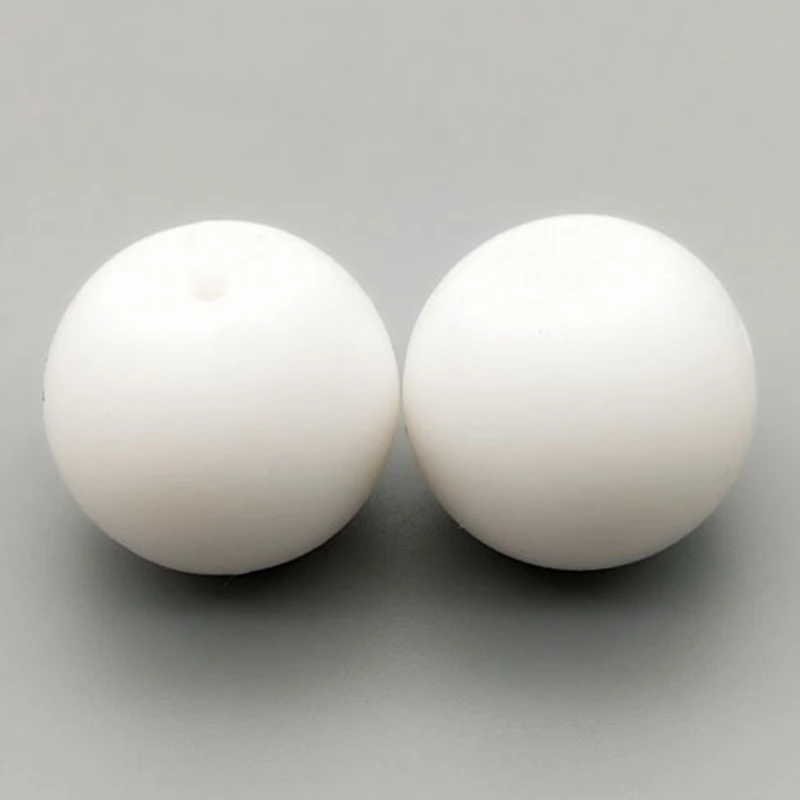 Круглые Силиконовые бусы Детские Прорезыватели для зубов для ожерелья детский Прорезыватель своими руками пустышка цепочка BPA бесплатно 14 мм - Цвет: WT