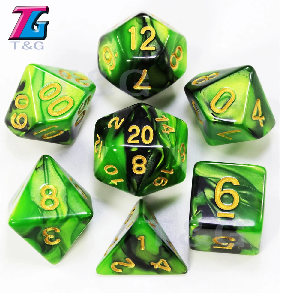 Горячая 9 цветов микс игральные кости с мешком игрушки для взрослых детей пластиковые кубики специальный подарок на день рождения подземелья драконы