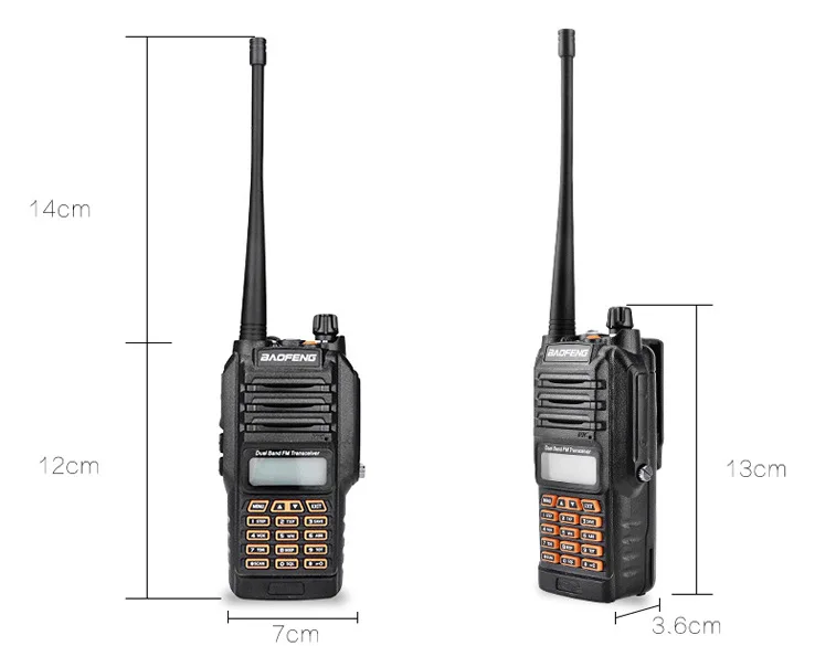 BaoFeng UV-9R Plus Водонепроницаемая портативная рация 5 Вт мощное двухстороннее радио двухдиапазонный IP67 трансивер портативное радио