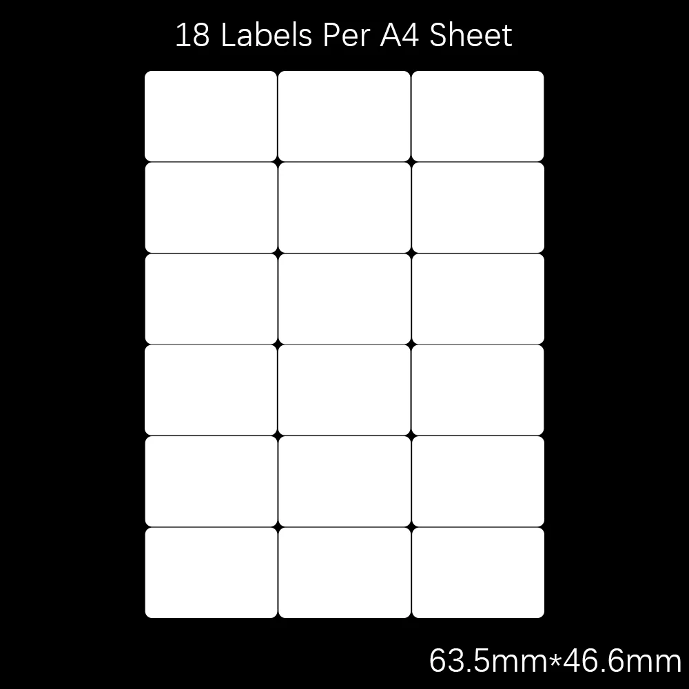 1 лист адресные Этикетки Белые Листы А4 липкие самоклеющиеся наклейки разделяющая бумага для струйных/лазерных принтеров канцелярские принадлежности