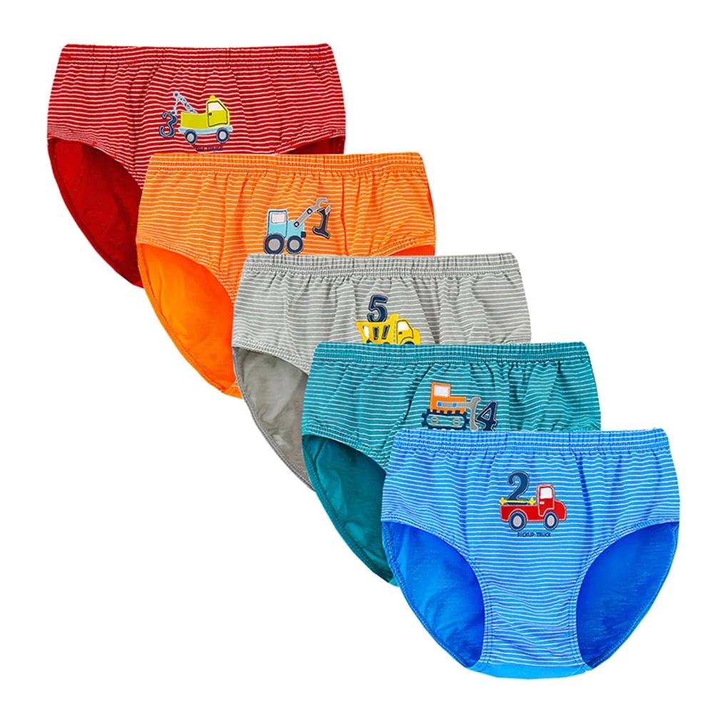 Toddlers Little Boys Cotton Brief Underwear Children Kids Car Dinosaur