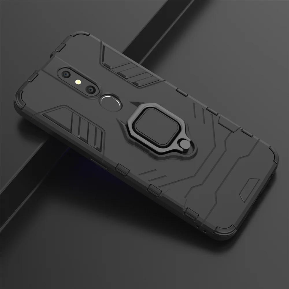 

Panther Robot Case for Oppo F11 Pro Case Superhero Rugged Hybrid Ring Armor Cover For Oppo R17 Pro Reno A9 Accessories (XS0729)
