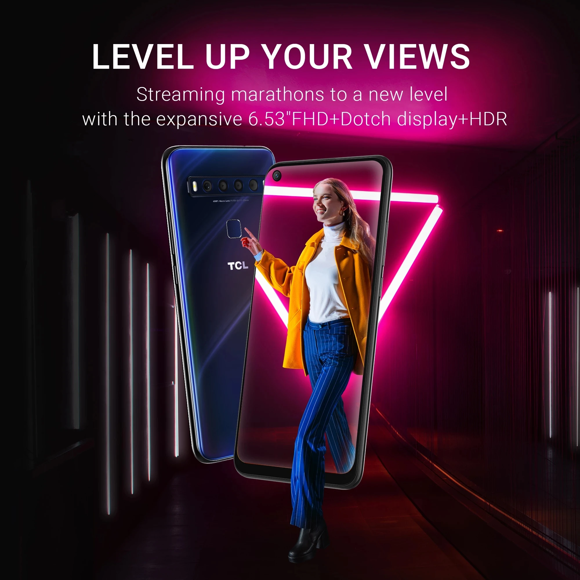 2021 New TCL Mobile Phone Smartphone 48MP Round Quad AI Camera Global Vision Octa Core 6GB+256GB 4000mAh Gaming Phone