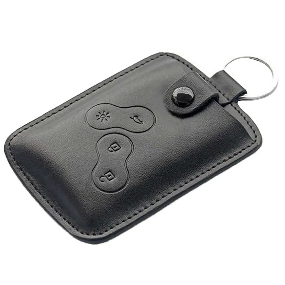 Key Case Key Case Cover Car Key Shell Remote Control Case Cover Genuine Leather Car Key Cover Case Bag for Renault Scenic with Keyring