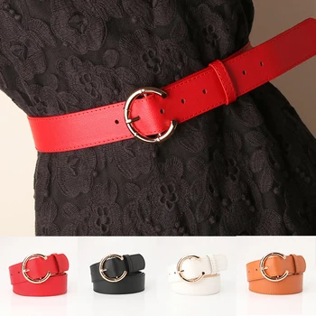 

2020 Women Belt Imitation Leather Pin Buckle Belt New Punk Wind Jeans Fashion Individual Decorative Women Dress Jeans Belt