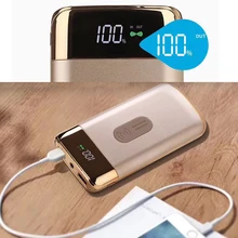 10000mah беспроводной Быстрая зарядка внешний портативный аккумулятор банк питания Портативный QI Lcd цифровой сокровище аварийный