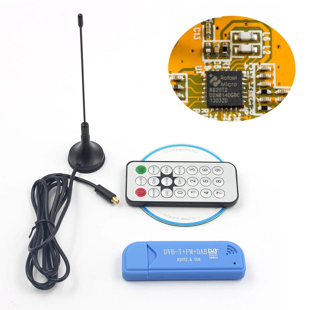 Микро MiniB2.0 SDR+ DAB+ FM ТВ DVB-T палка RTL2832U+ R820T2 тюнер приемник