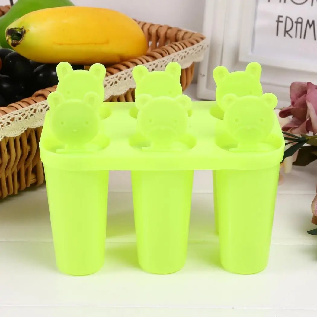

Cut Cartoon DIY Ice Cream Tool Popsicle Ice Green, Blue, Pink Cream Molds