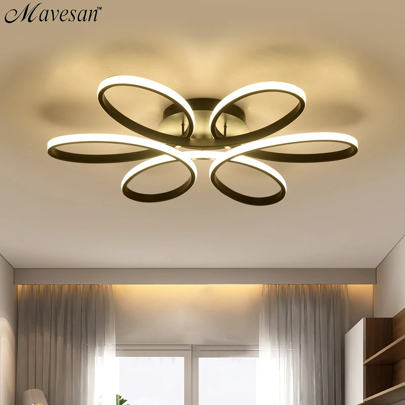 Achat Lustre led moderne pour salon chambre salle à manger corps en aluminium intérieur maison lustre lampe luminaire AC90v 260v