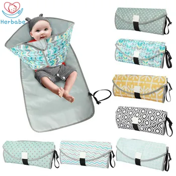 

Herbabe Waterproof Baby Changing Mat Protable Reusable Enfant Kids Diaper Chang Pad Outdoor Travel Mattress Baby Care Products