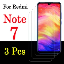 3 pçs redmi nota 7 vidro protetor de proteção para xiaomi redmi nota 7 pro 7s temperado protetor de tela de vidro xiomi note7 não proteção de filme