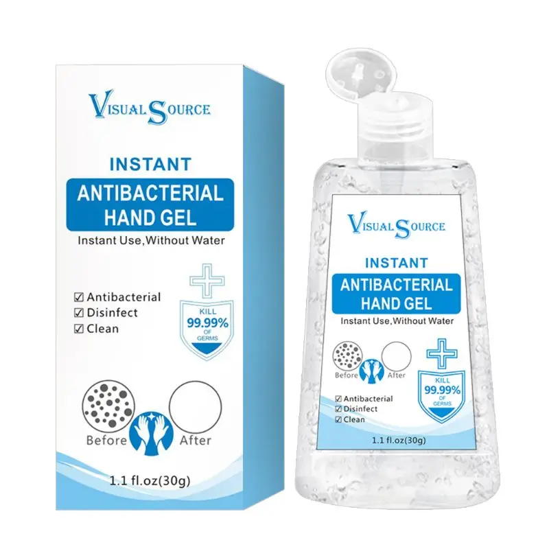 

30ml Hand Sanitizer Gel, Anti-Bacterial Waterless Hand Wash Gel No-wash Moisturizing Quick Drying Travel Portable Mini Hand Sani