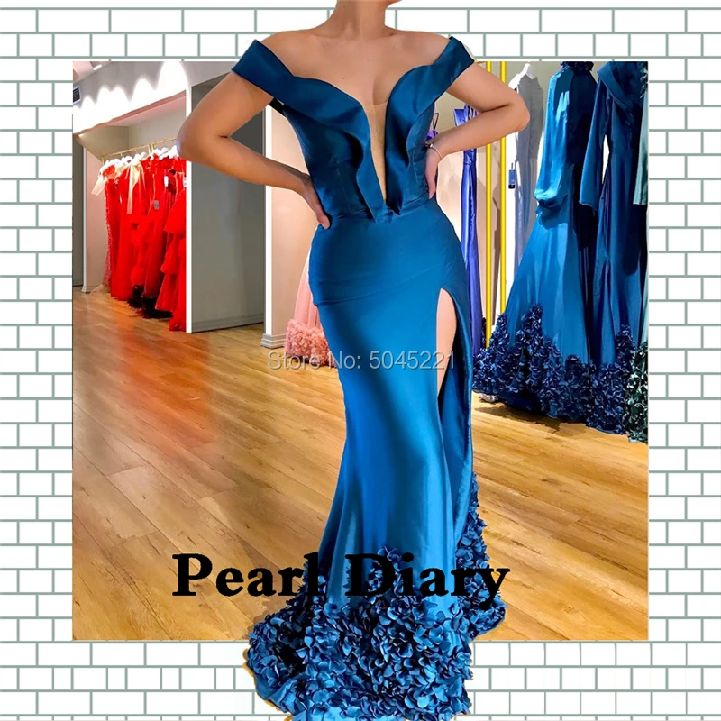 Королевские синие вечерние платья с v-образным вырезом Robe De Soiree кафтаны вечернее платье для выпускного вечера Длинные Вечерние Платья с
