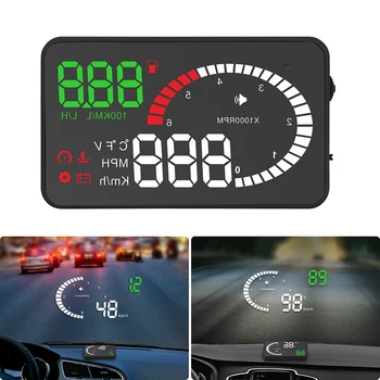 

OBD2 HUD Car Head Up Display 3.5" LED Windscreen Projector OBD Scanner Speed Fuel Warning Alarm Data Diagnostic Tool