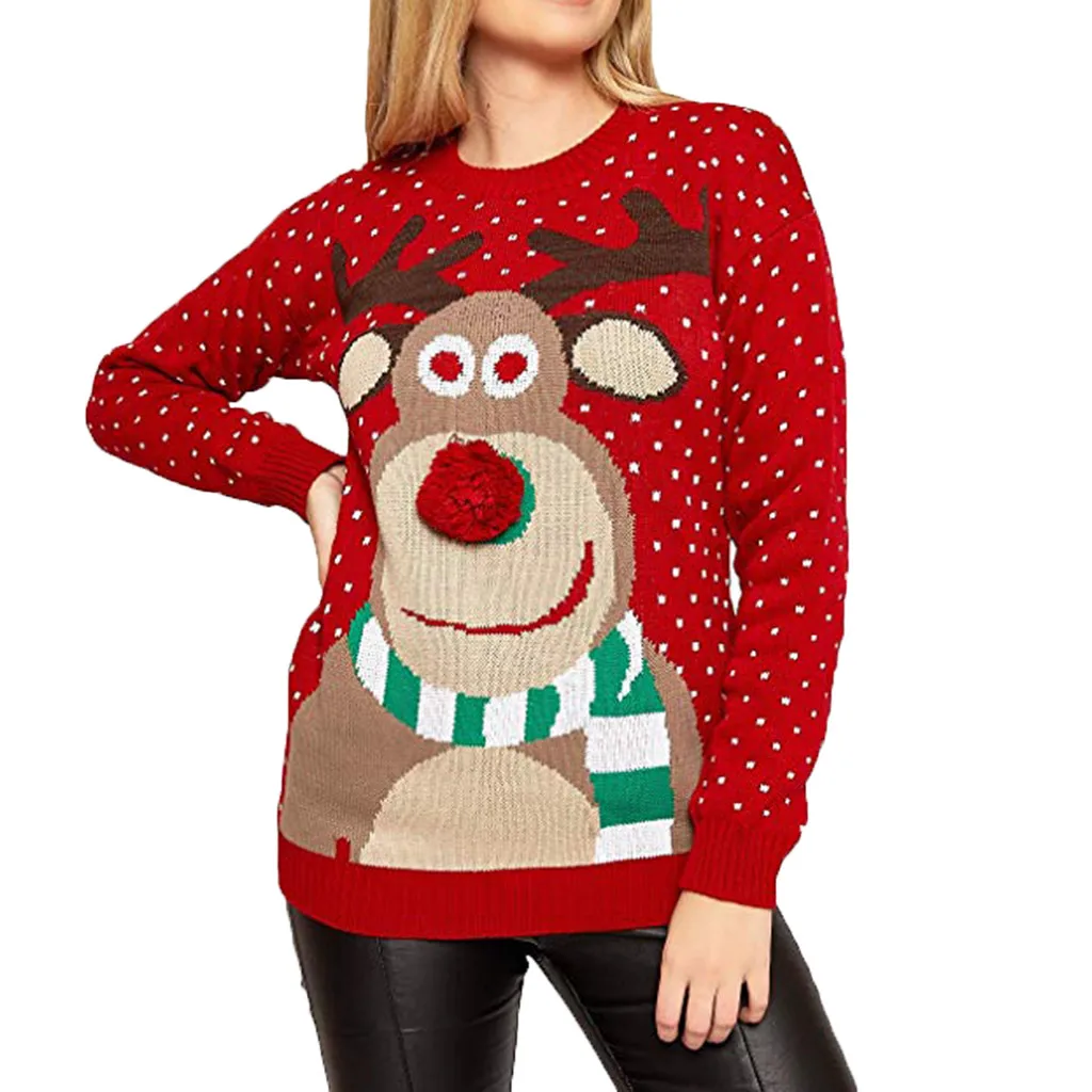 

Winter 2020 New Sweater Christmas Sweater Women's Elk Pullover Women's Sweater