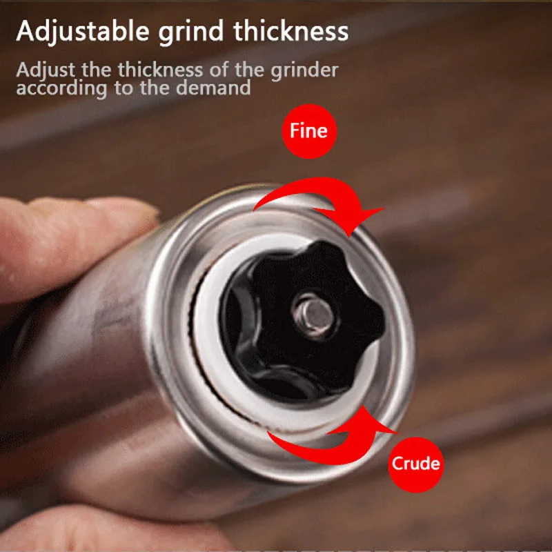 Silver Coffee Grinder Mini Stainless Steel Hand Manual Handmade Coffee Bean Burr Grinders Mill Kitchen Tool
