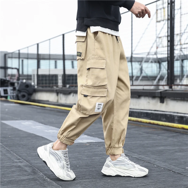 Pantalones Cargo informales para hombre, pantalón de chándal holgado a la  moda, ropa de calle Harajuku, Hip Hop, Harem, color negro, 5XL - AliExpress