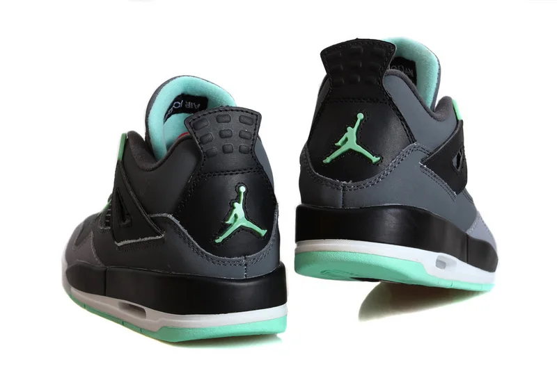 Классический Стиль Jordan 4 Ретро женские баскетбольные кроссовки зеленое свечение AJ4 спортивная обувь 308497-117