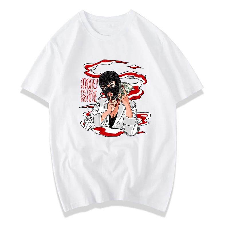 

New Fashion Hot Sale Money Is The Motive Unisex T-Shirt Make Money Not Friends 100% Cotton Casual Tshirts For Women