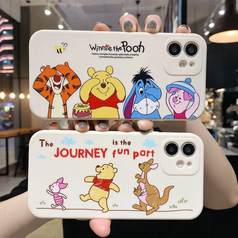 Чехол для IPhone 12 Mini 11 Pro XS MAX XR X 8 7 6S 6 Plus 5S SE с изображением Винни-Пуха силиконовый