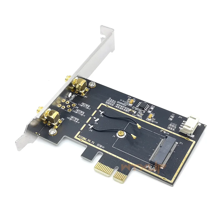 best usb wifi adapter M.2 WiFi Adapter M2 NGFF Key Một E Để PCI Express PCI PCIE Bluetooth Chuyển Đổi Cho Máy Tính Để Bàn PCI-E Card Mạng AX210 9260 8260 wifi and bluetooth card for pc