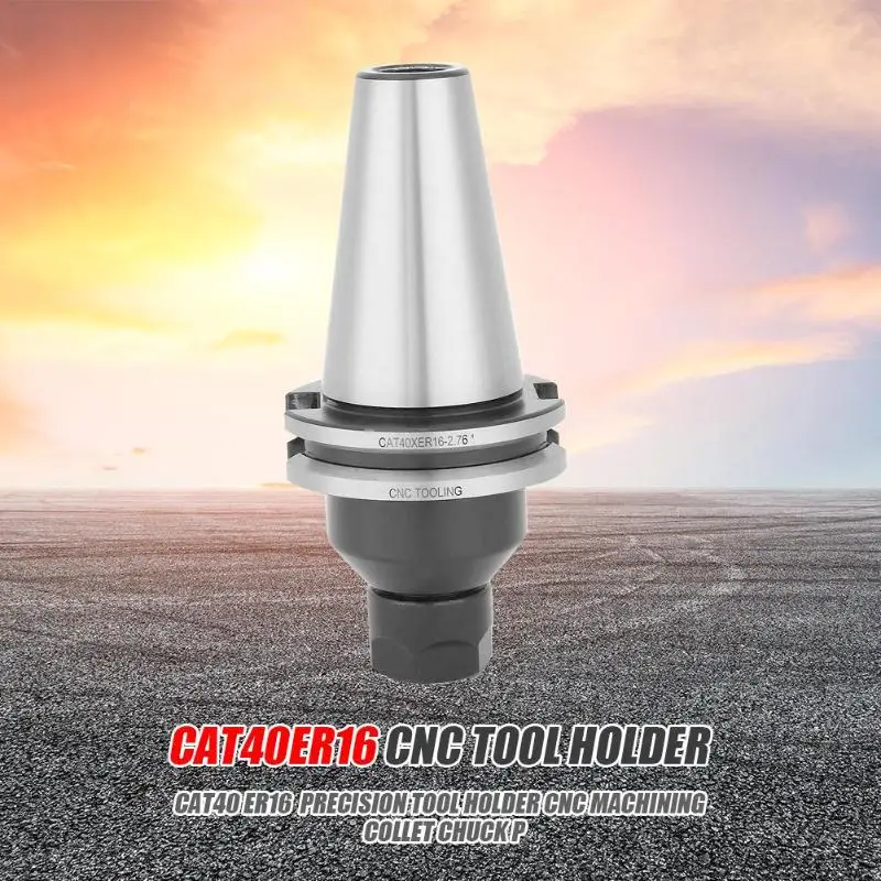 

CAT40 ER16 12000 RPM Precision Tools Holder 20CrMnTi Pull Stud Collet Chuck Milling Lathe Accessories for CNC Machining