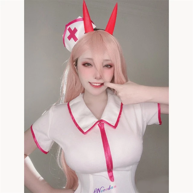 マキマチェーンソー男性コスプレドレスセクシーなパワーナース