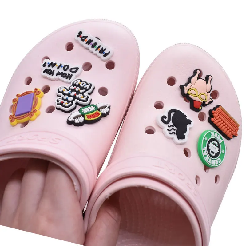 Украшения для обуви Croc jibz 1 шт. ПВХ Аксессуары друзей садовые пряжки сандалии