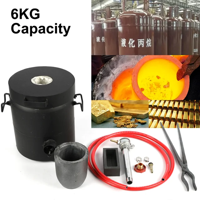 Best Deal for 6 KG Propane Melting Furnace Kit, 1300°C /2372°F