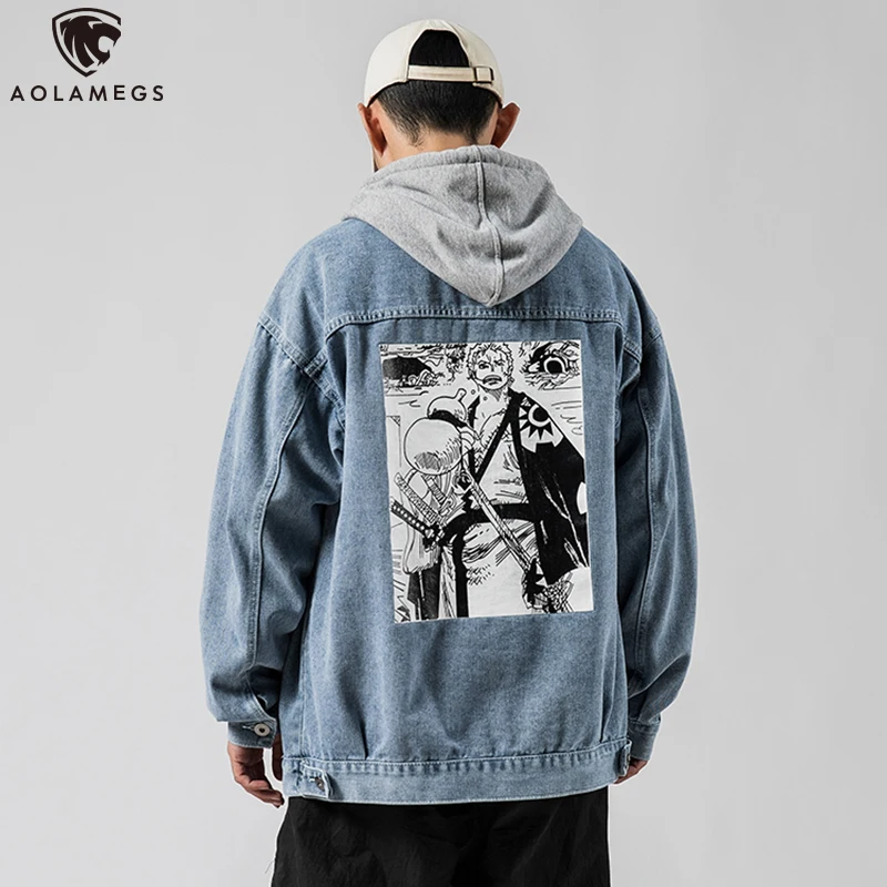 jaqueta jeans masculina com desenhos