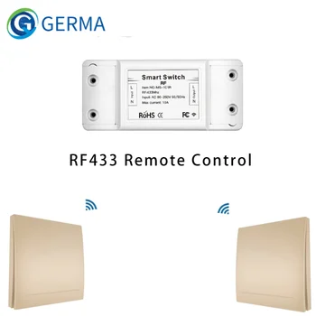 

433Mhz Wireless Smart Switch RF Remote Control Receiver Push Button Controller Wall Panel Transmitter,2 way/3 way Multi-Control