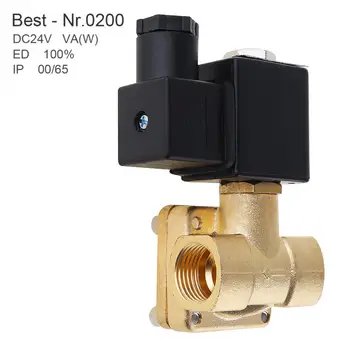 

Solenoid Valve 1/2'' DC 24V Brass Electric Normally Closed Type Valve with Two Position Two Way for Air Compressor